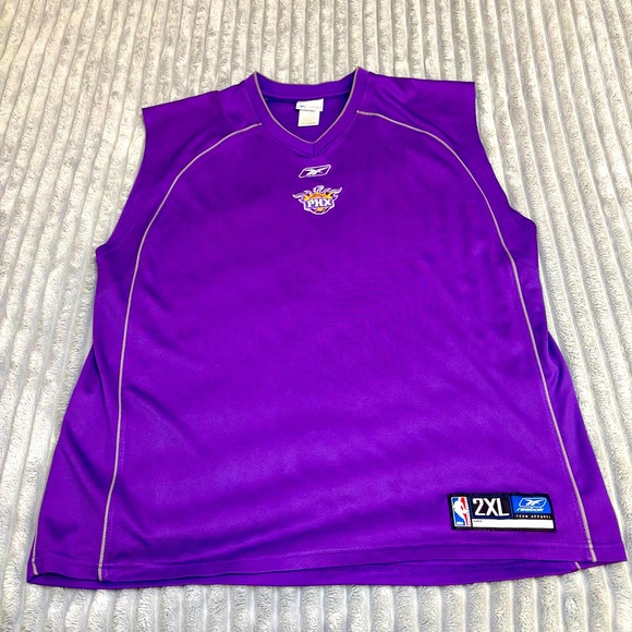 Phoenix Suns 00s‎ Reebok Embroidered Mens 2x Purple Sleeveless Jersey Pullover - Picture 1 of 11